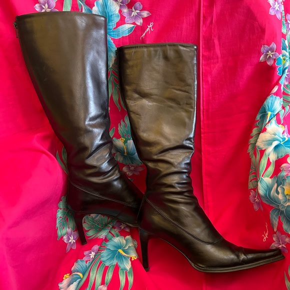 Stiletto Leather Boots with Back Zip Closure Size 39 VGUC - Picture 4 of 16